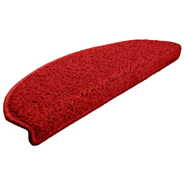 Rote Treppenmatten Halbrund 65x21 cm, 30er Set