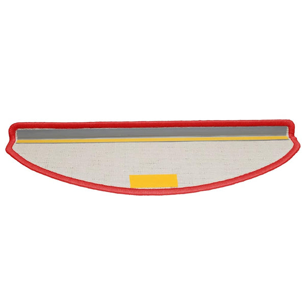Rote Treppenmatten Halbrund 65x21 cm, 30er Set