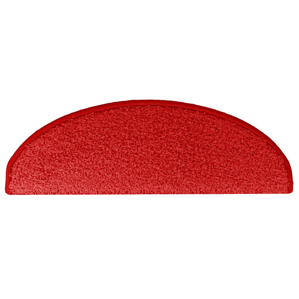 Rote Treppenmatten Halbrund 65x21 cm, 30er Set