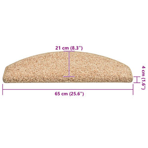 Goldene Stufenmatten Halbrund 65x21 cm, 30er Set