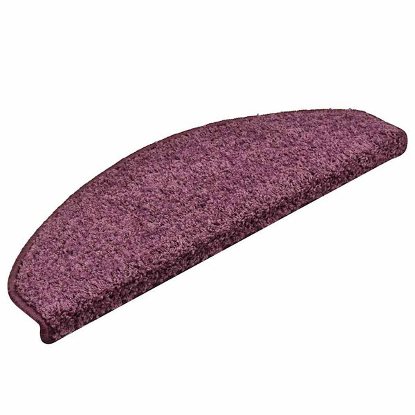 Treppenmatten Dunkelviolett Halbrund 65x21cm 30er Set