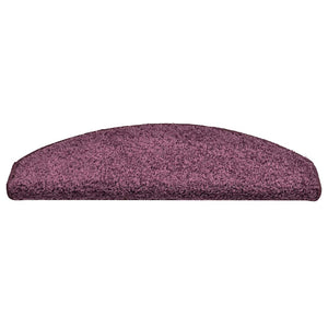 Treppenmatten Dunkelviolett Halbrund 65x21cm 30er Set