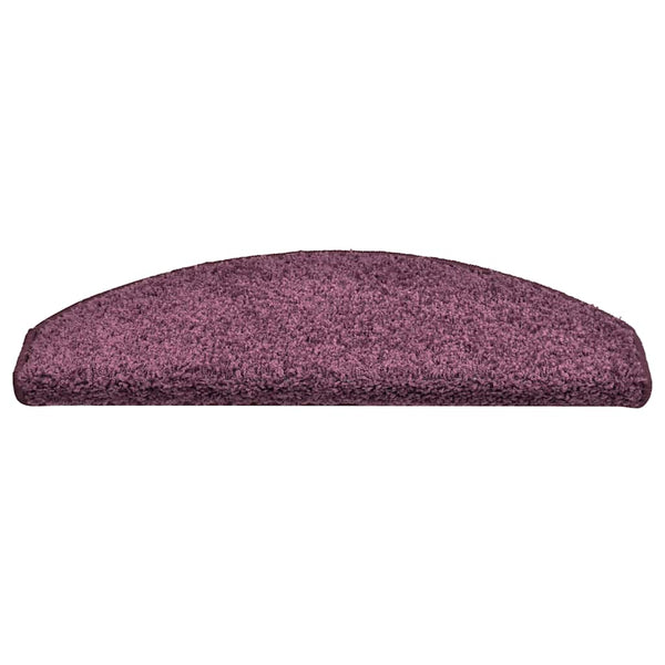 Treppenmatten Dunkelviolett Halbrund 65x21cm 30er Set