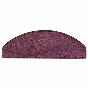 Treppenmatten Dunkelviolett Halbrund 65x21cm 30er Set