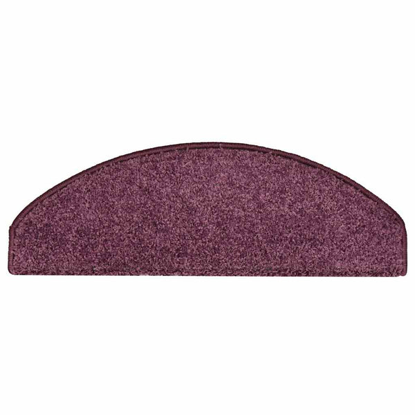 Treppenmatten Dunkelviolett Halbrund 65x21cm 30er Set
