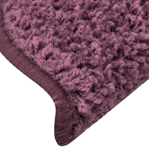 Treppenmatten Dunkelviolett Halbrund 65x21cm 30er Set