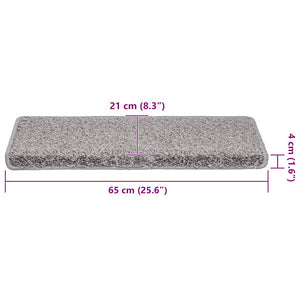 Graue Stufenmatten 65x21 cm, 30er Set