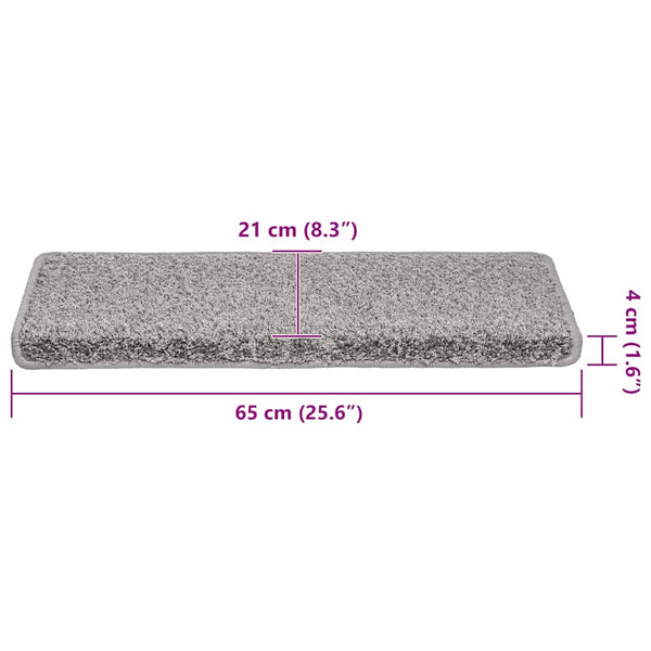 Graue Stufenmatten 65x21 cm, 30er Set