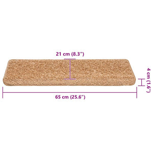 Beige Stufenmatten 65x21 cm, 30er Set