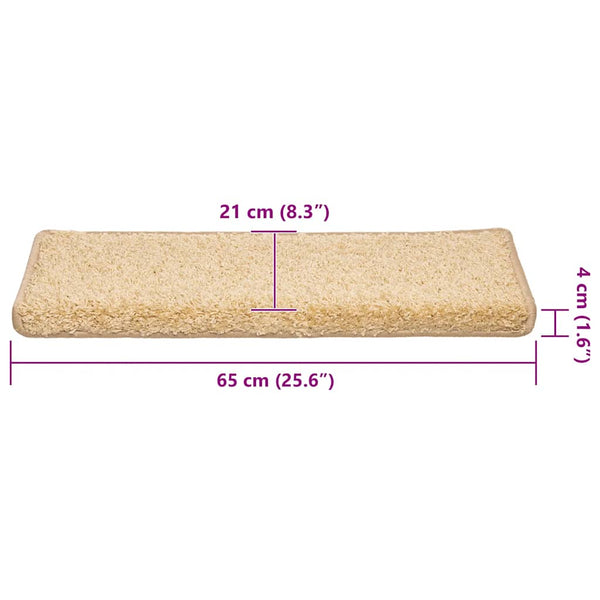 Stufenmatten Creme 65x21 cm, 30 Stück