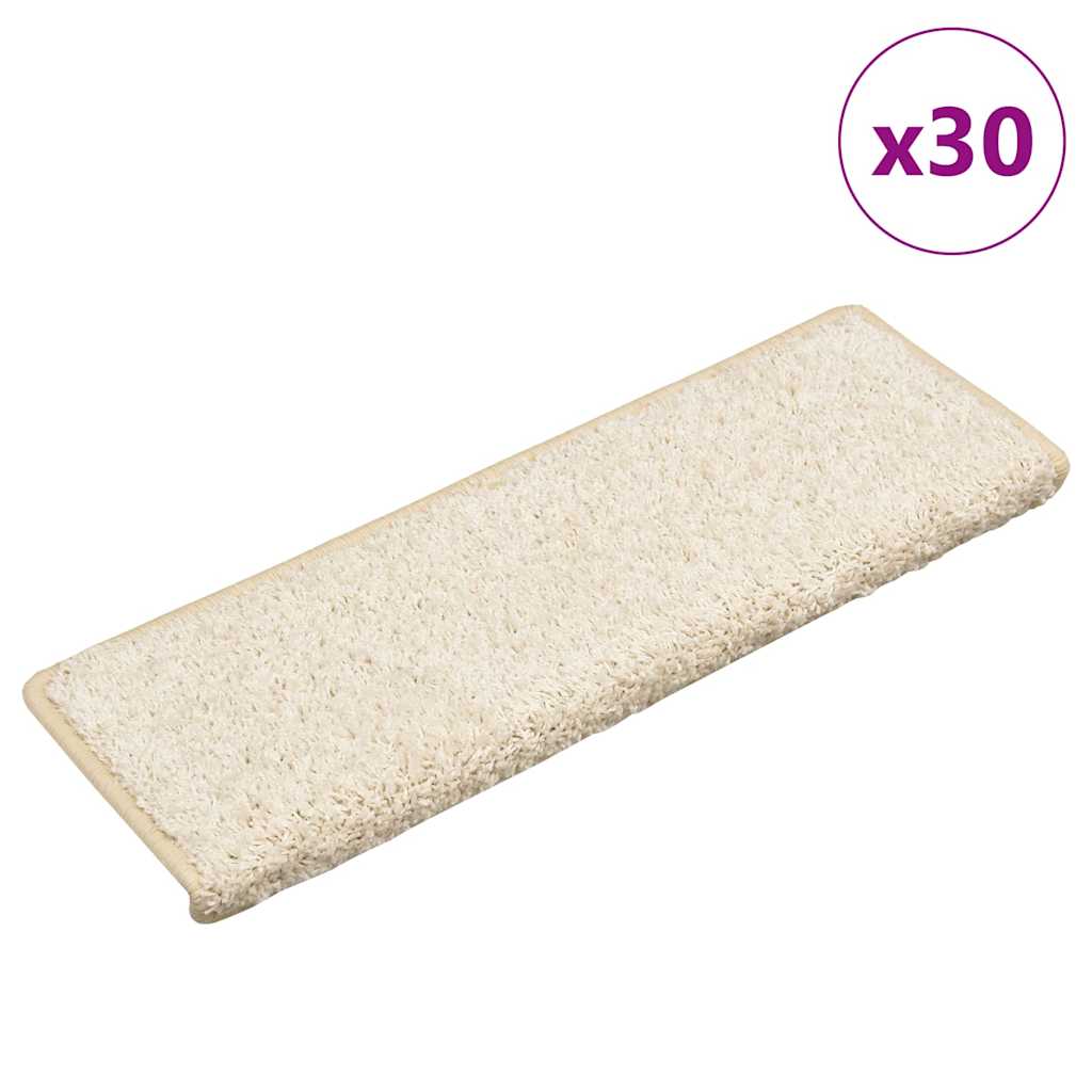 Weiße Stufenmatten 65x21 cm, 30er Set