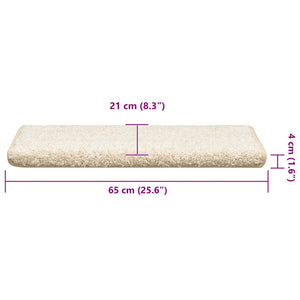 Weiße Stufenmatten 65x21 cm, 30er Set