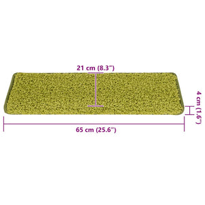 Grüne Stufenmatten 65x21 cm, 30er Set