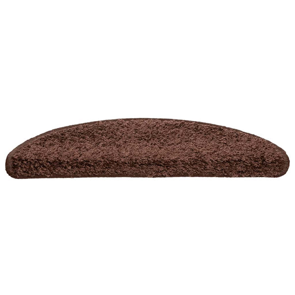Treppenmatten Braun Halbrund 56x17 cm, 20 Stk.
