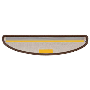 Treppenmatten Braun Halbrund 56x17 cm, 20 Stk.