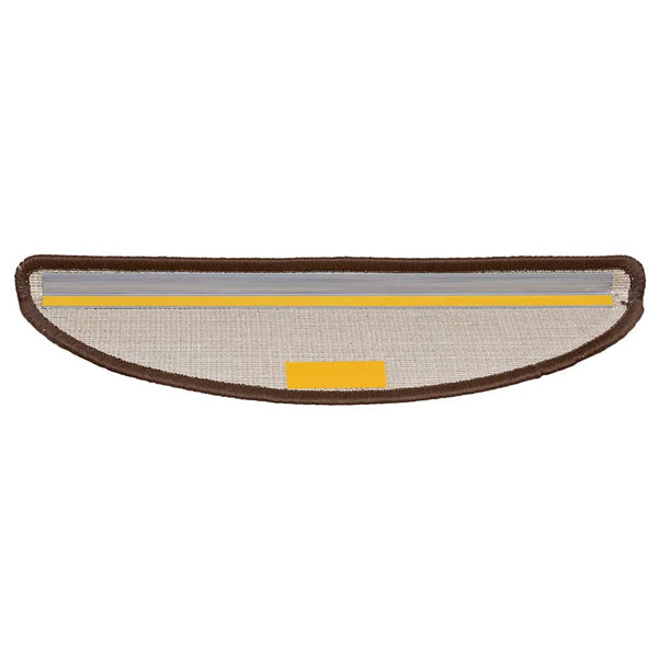Treppenmatten Braun Halbrund 56x17 cm, 20 Stk.