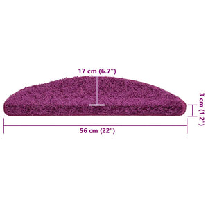 Violette Stufenmatten Halbrund 56x17cm, 20er Set