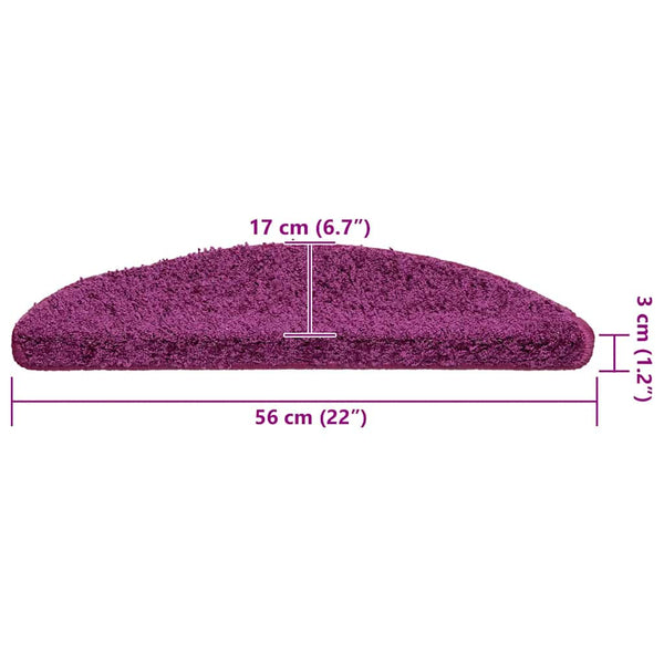 Violette Stufenmatten Halbrund 56x17cm, 20er Set
