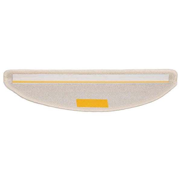 Weiße Stufenmatten Halbrund 56x17 cm, 20er Set