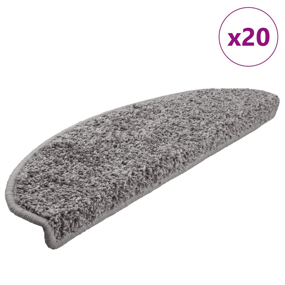 Graue Stufenmatten Halbrund 65x21 cm, 20er Set