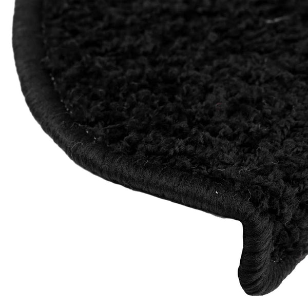 Schwarze Stufenmatten Halbrund 65x21 cm, 20er Set