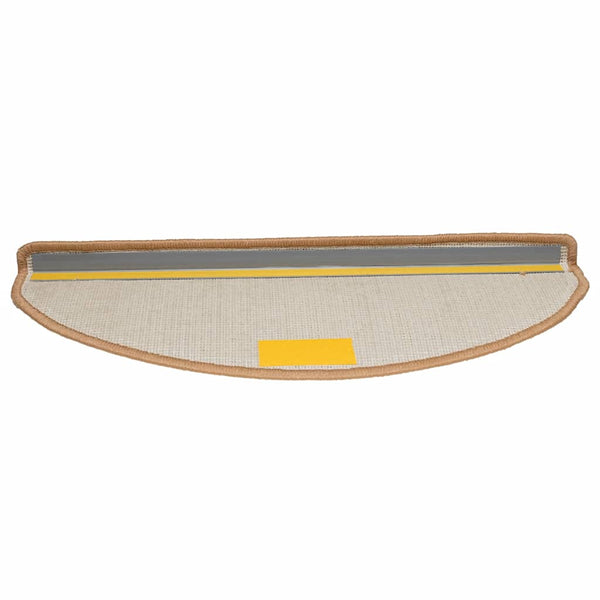 Beige Stufenmatten Halbrund 65x21 cm, 20er Set