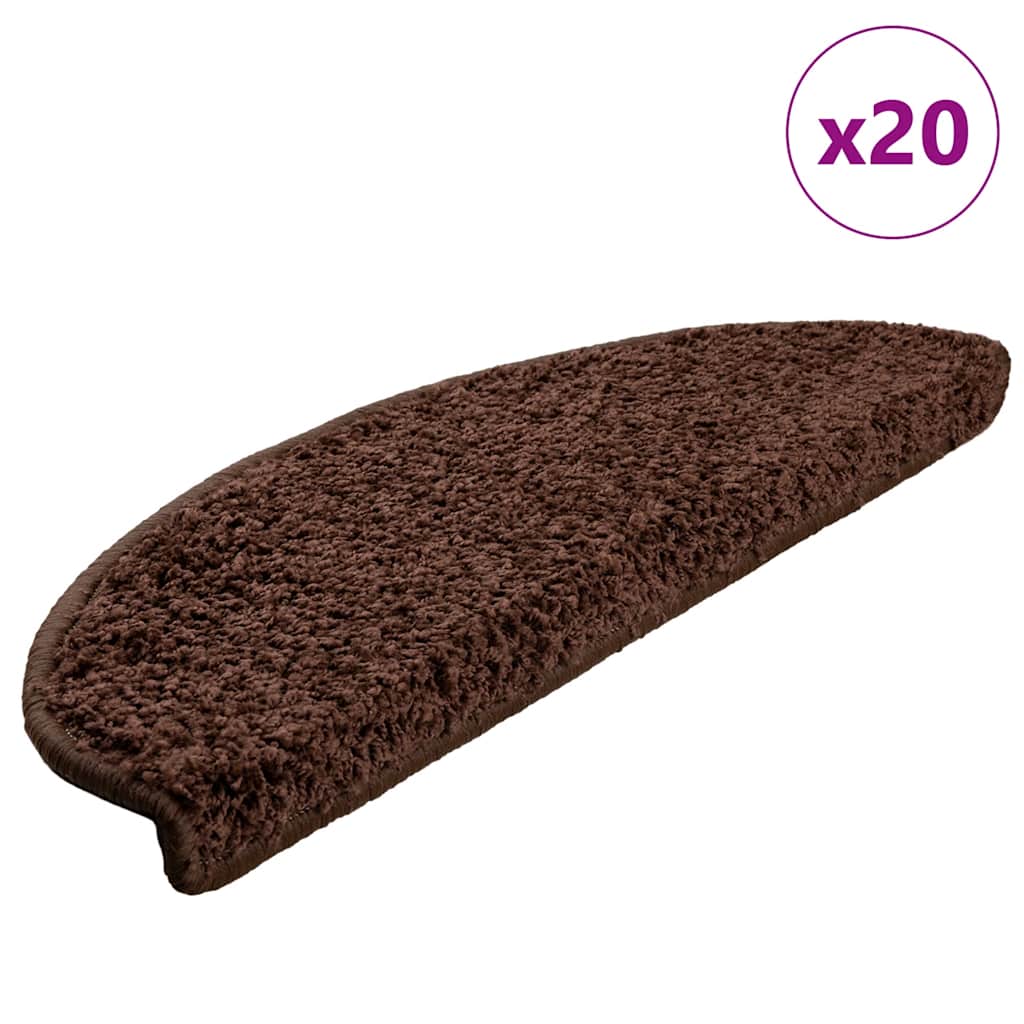 Stufenmatten Halbrund Braun 65x21 cm, 20er Set