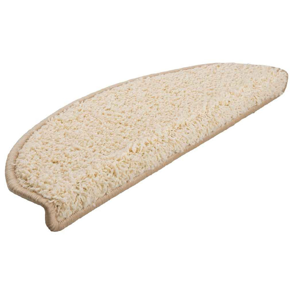 Creme Stufenmatten Halbrund 65x21 cm, 20er Set