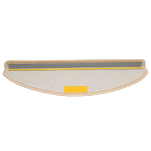 Creme Stufenmatten Halbrund 65x21 cm, 20er Set