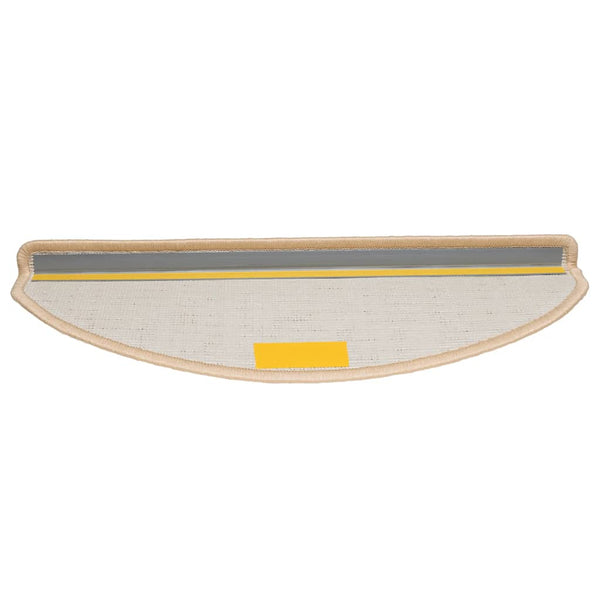 Creme Stufenmatten Halbrund 65x21 cm, 20er Set