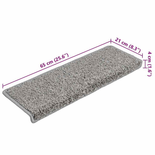Stufenmatten Grau 20er Set Rechteckig 65x21cm