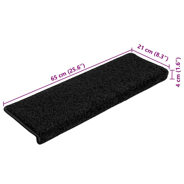 Stufenmatten Schwarz 20er Set 65x21cm