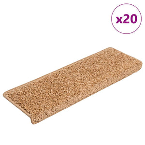 Beige Stufenmatten, 20er Set, 65x21 cm