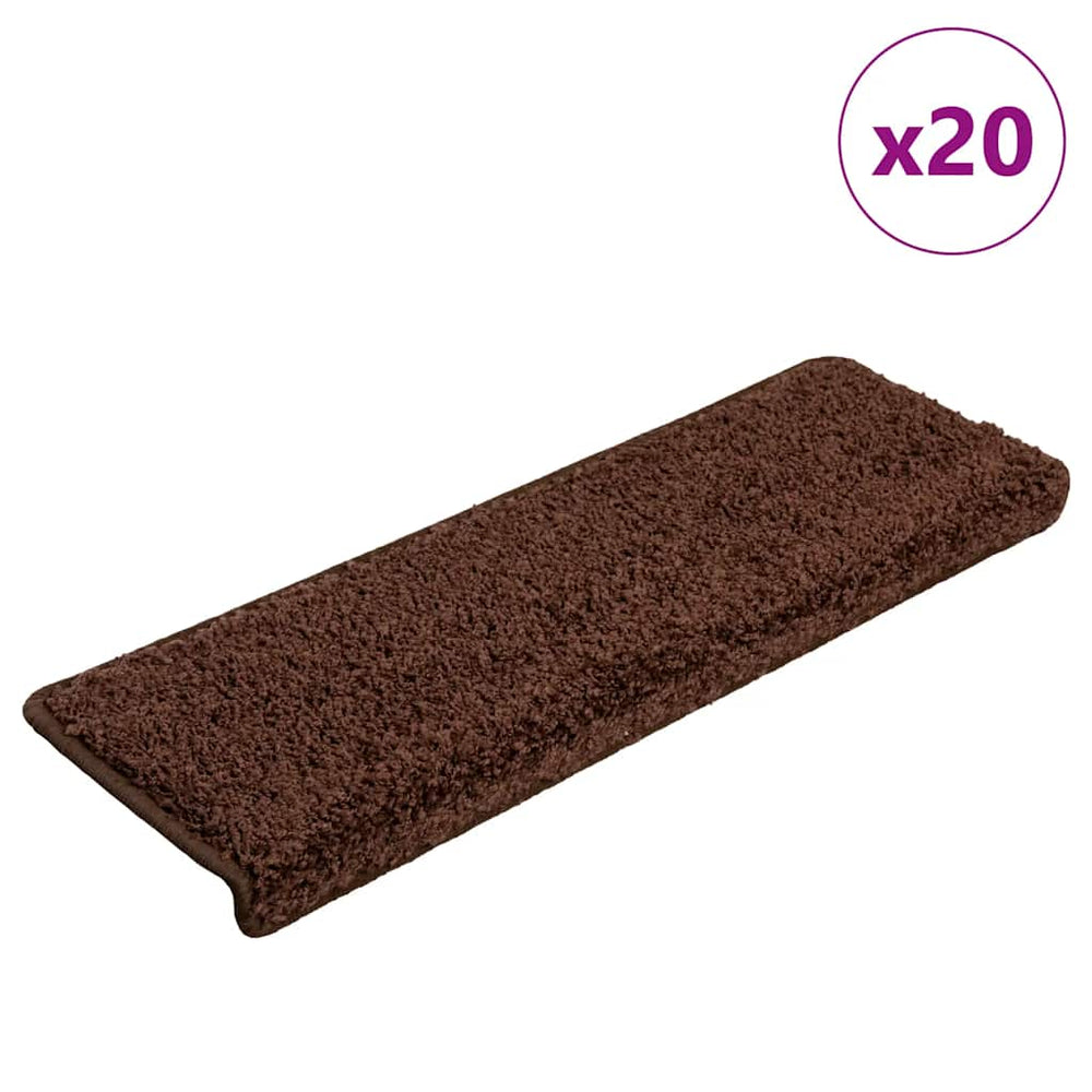 Braune Stufenmatten, 20er Set, 65x21 cm