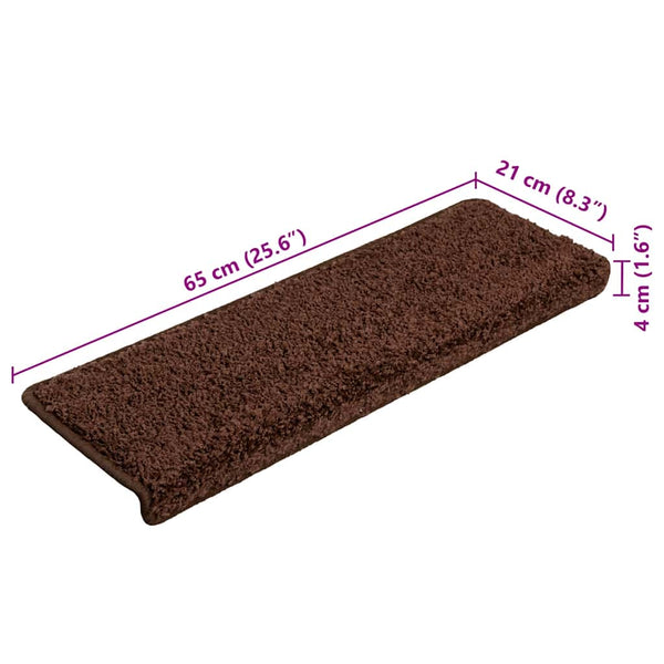 Braune Stufenmatten, 20er Set, 65x21 cm