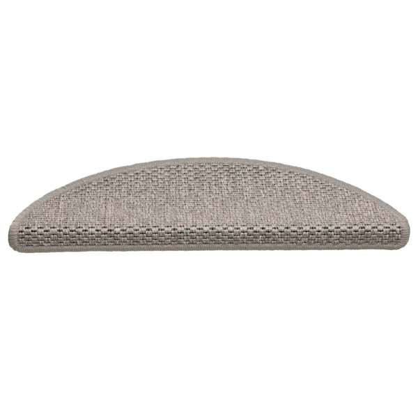 Selbstklebende Stufenmatten Sisal-Optik Silber 30er Set