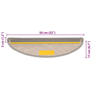Selbstklebende Stufenmatten Sisal-Optik Silber 30er Set