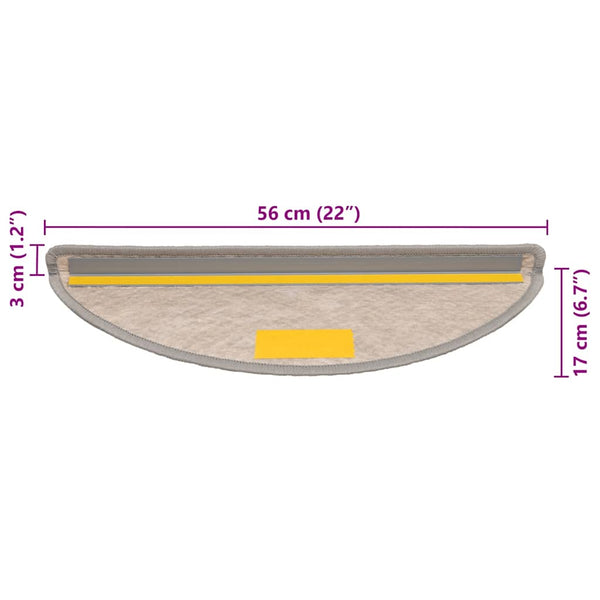 Selbstklebende Stufenmatten Sisal-Optik Silber 30er Set