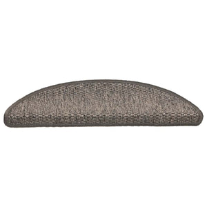 Sisal Treppenmatten Selbstklebend Grau-Beige, 30 Stk.