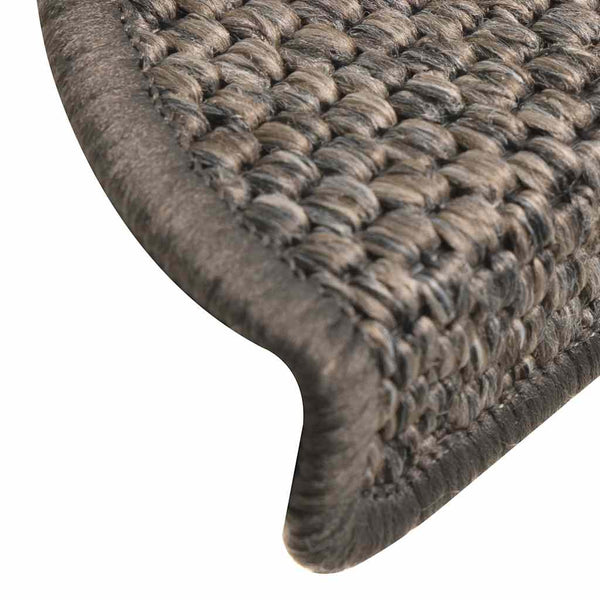 Sisal Treppenmatten Selbstklebend Grau-Beige, 30 Stk.