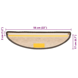 Sisal Treppenmatten Selbstklebend Grau-Beige, 30 Stk.
