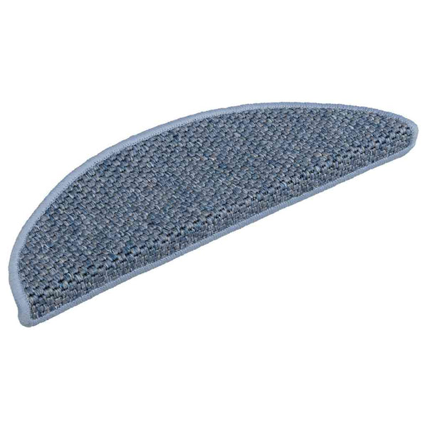Selbstklebende Stufenmatten Sisal-Optik Blau, 30er Set