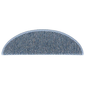 Selbstklebende Stufenmatten Sisal-Optik Blau, 30er Set
