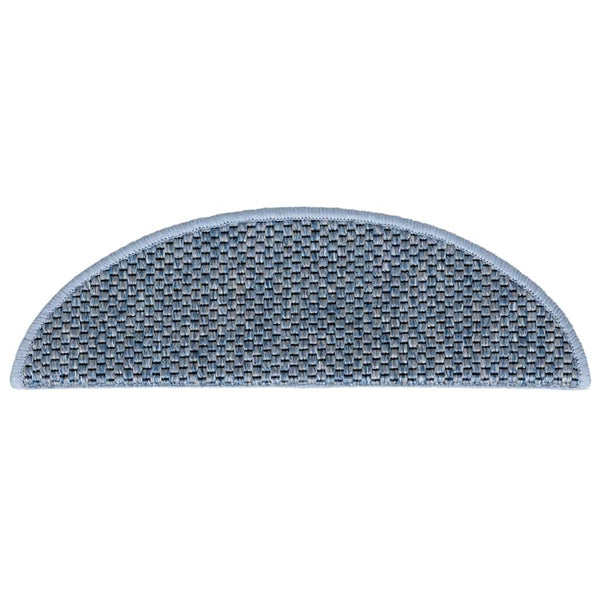 Selbstklebende Stufenmatten Sisal-Optik Blau, 30er Set