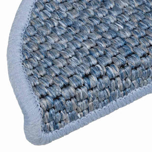 Selbstklebende Stufenmatten Sisal-Optik Blau, 30er Set