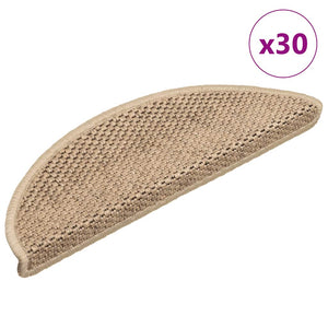Selbstklebende Stufenmatten Sisal-Optik Sand, 30er Set