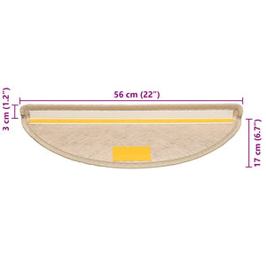 Selbstklebende Stufenmatten Sisal-Optik Sand, 30er Set