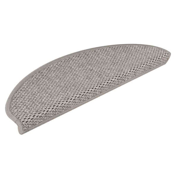 Selbstklebende Stufenmatten Sisal-Optik Silber 30er Set