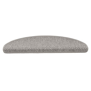 Selbstklebende Stufenmatten Sisal-Optik Silber 30er Set