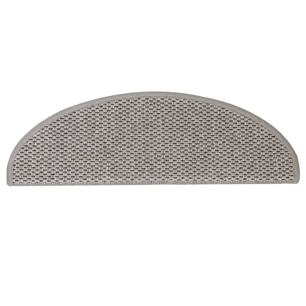 Selbstklebende Stufenmatten Sisal-Optik Silber 30er Set